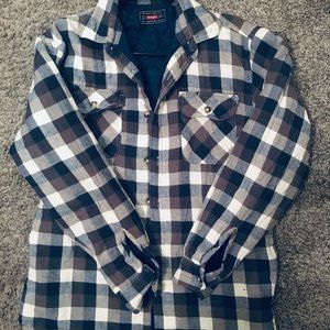 Womens Blue Plaid Wrangler Jacket, Size Small
